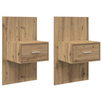 Bedside Cabinet with Drawer 2 pcs Artisan Oak 50 x 32.5 x 80cm