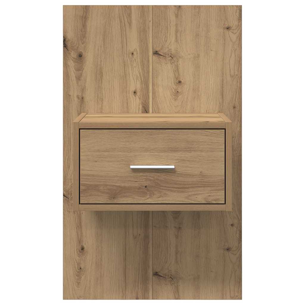 Bedside Cabinet with Drawer 2 pcs Artisan Oak 50 x 32.5 x 80cm