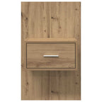 Bedside Cabinet with Drawer 2 pcs Artisan Oak 50 x 32.5 x 80cm