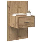 Bedside Cabinet with Drawer 2 pcs Artisan Oak 50 x 32.5 x 80cm
