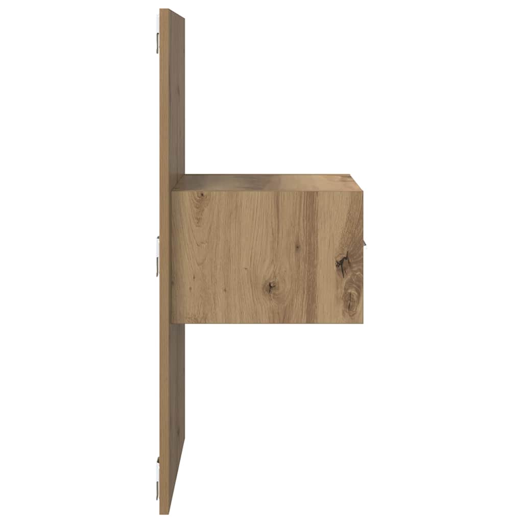Bedside Cabinet with Drawer 2 pcs Artisan Oak 50 x 32.5 x 80cm
