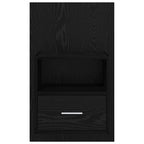 Bedside Cabinet with Drawer 2 pcs Black Oak 50 x 32.5 x 80cm