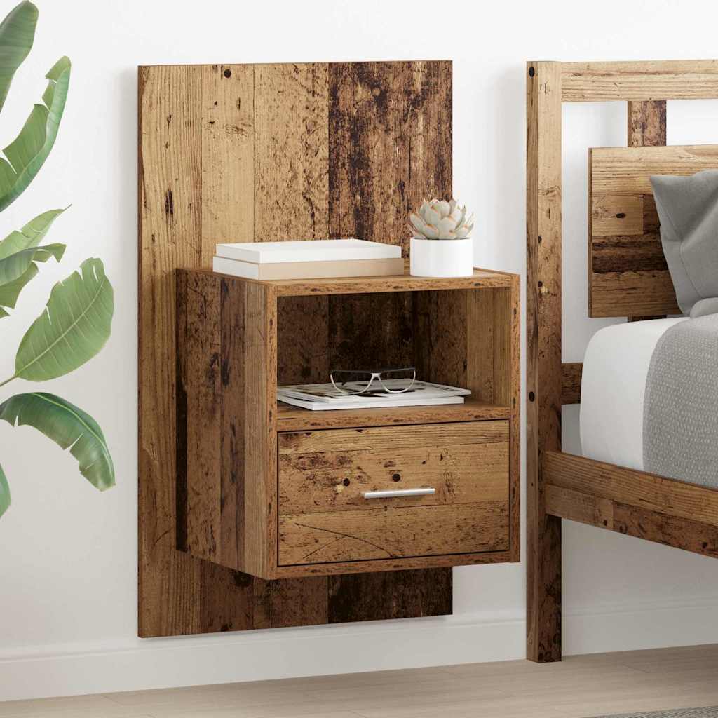 Bedside Cabinet 2 pcs Old Wood 50 x 32.5 x 80cm Engineered Wood