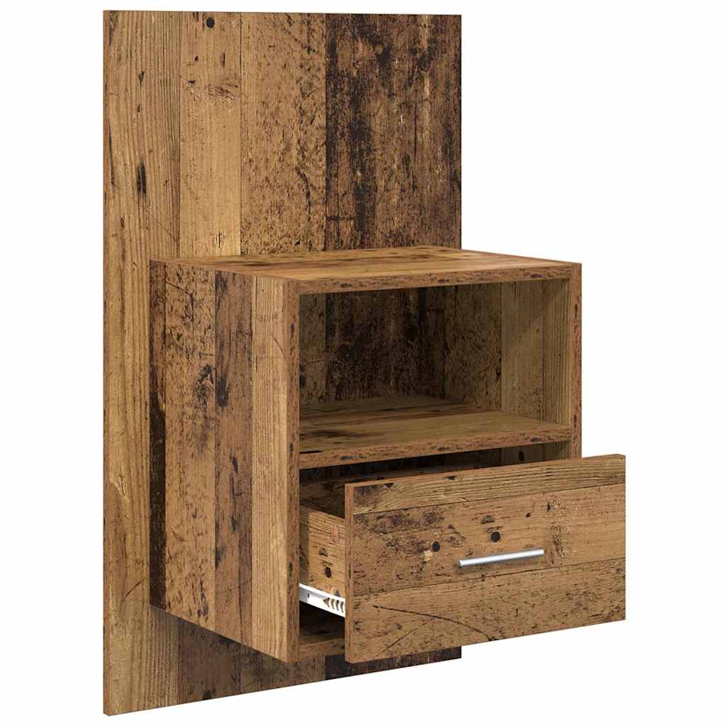 Bedside Cabinet 2 pcs Old Wood 50 x 32.5 x 80cm Engineered Wood