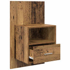 Bedside Cabinet 2 pcs Old Wood 50 x 32.5 x 80cm Engineered Wood