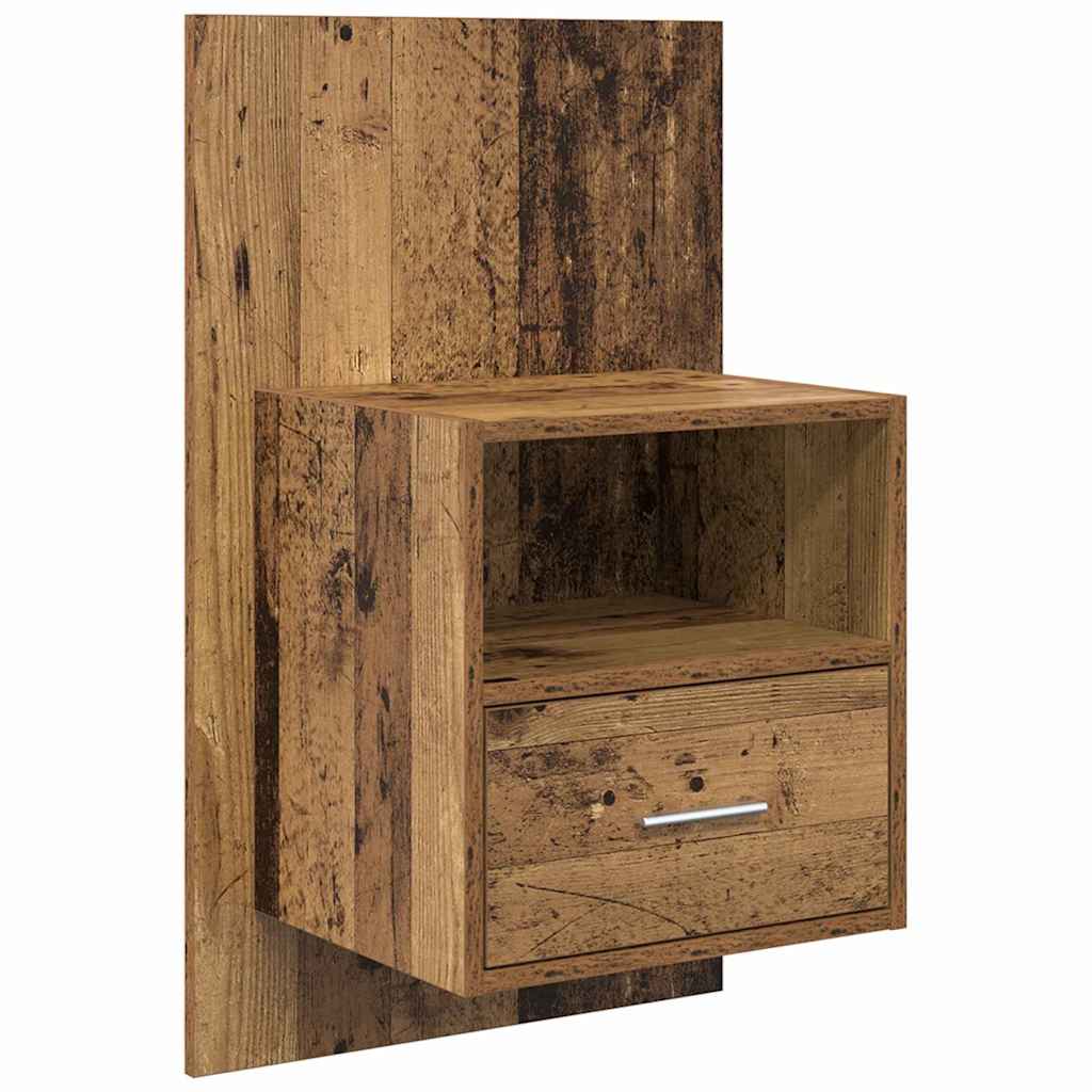 Bedside Cabinet 2 pcs Old Wood 50 x 32.5 x 80cm Engineered Wood