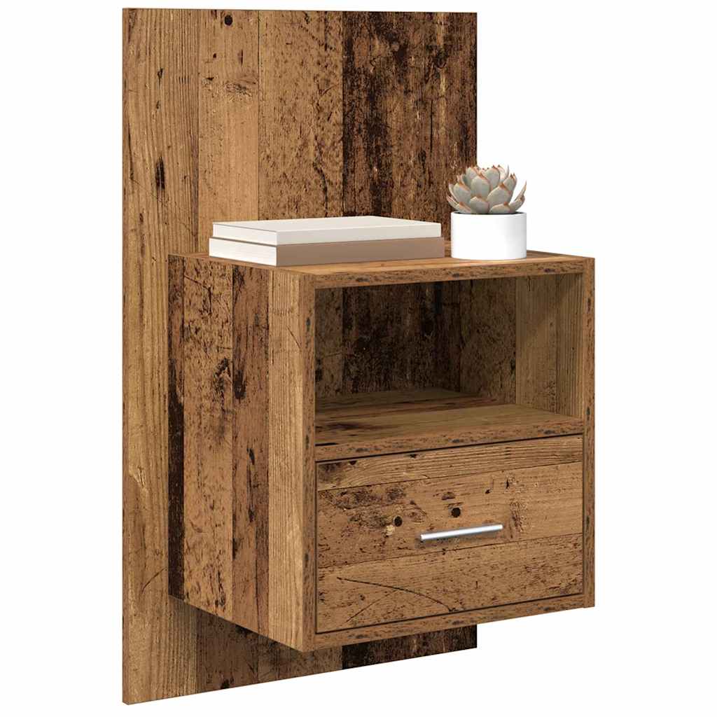 Bedside Cabinet 2 pcs Old Wood 50 x 32.5 x 80cm Engineered Wood