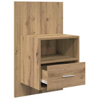Bedside Cabinet with Drawer 2 pcs Artisan Oak 50 x 32.5 x 80cm