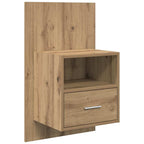 Bedside Cabinet with Drawer 2 pcs Artisan Oak 50 x 32.5 x 80cm