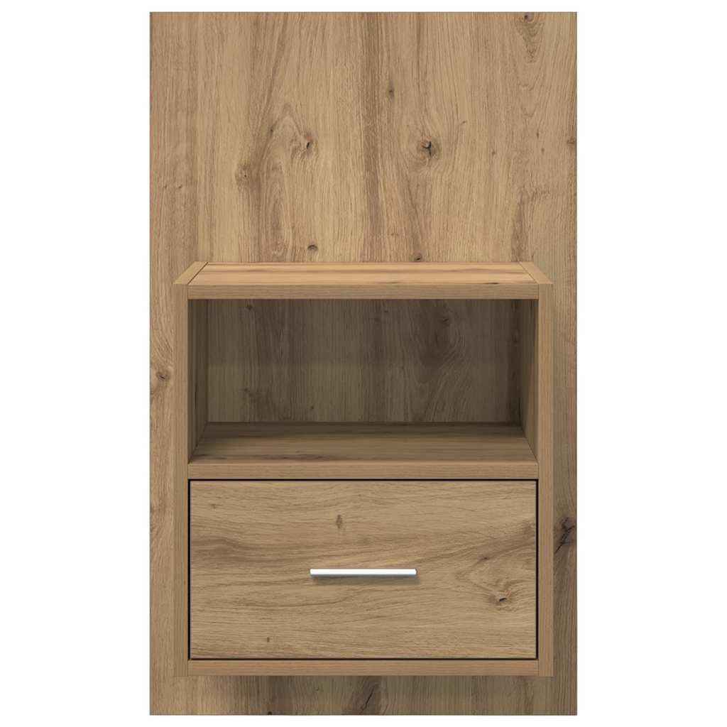 Bedside Cabinet with Drawer 2 pcs Artisan Oak 50 x 32.5 x 80cm