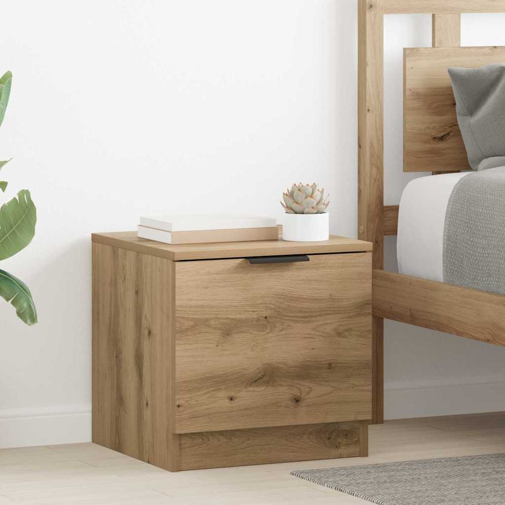 Bed Cabinet 2 pcs Artisan Oak 40 x 39 x 40cm Engineered Wood