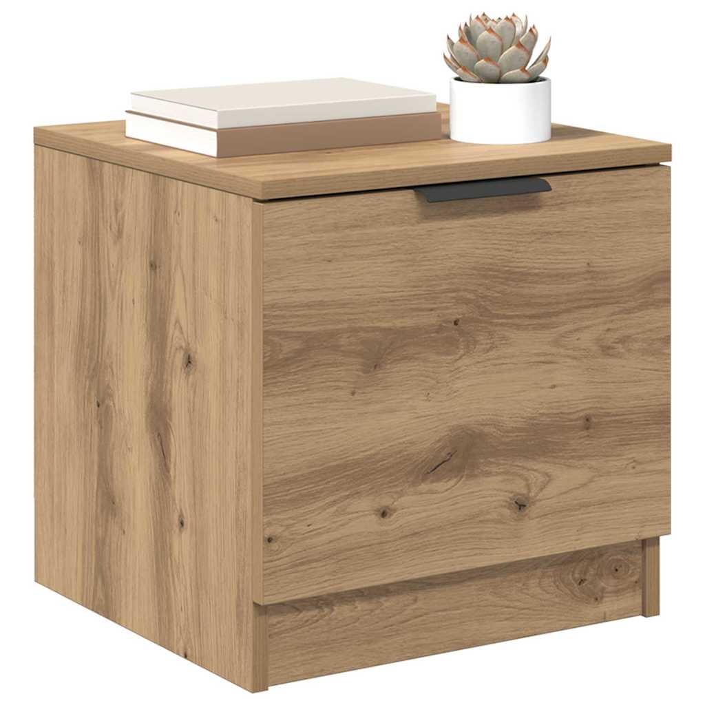 Bed Cabinet 2 pcs Artisan Oak 40 x 39 x 40cm Engineered Wood