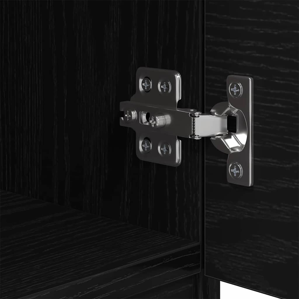 Bed Cabinet 2 pcs Black Oak 40 x 39 x 40cm Engineered Wood