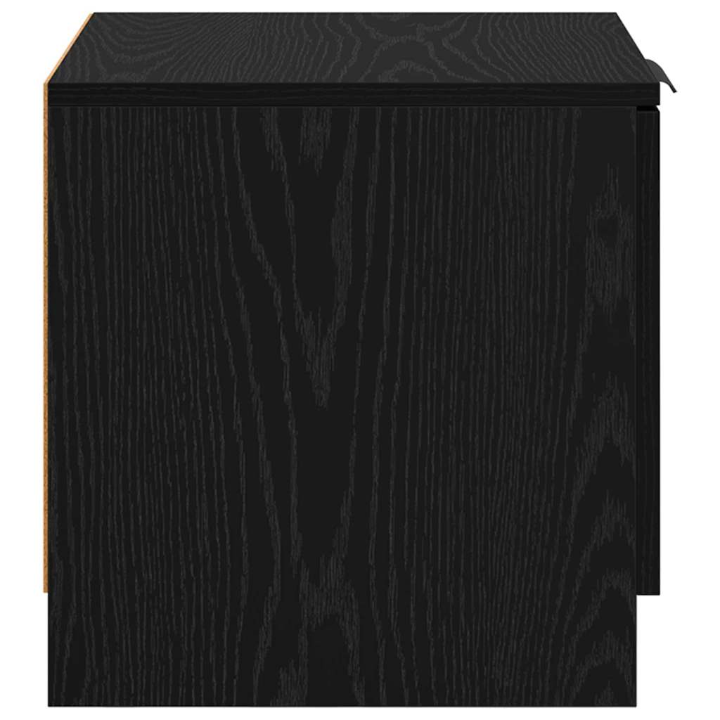 Bed Cabinet 2 pcs Black Oak 40 x 39 x 40cm Engineered Wood