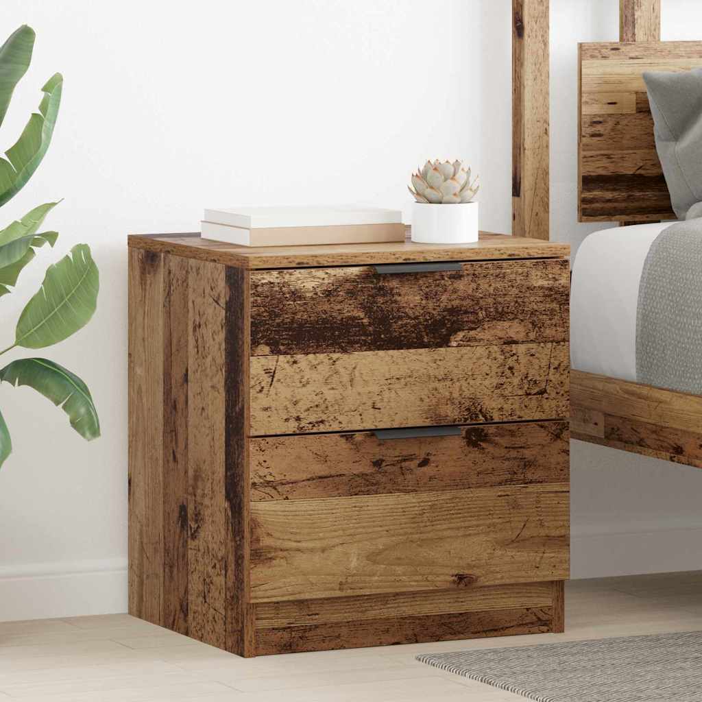 Bedside Cabinet 2 pcs Old Wood 45 x 39 x 50cm Engineered Wood
