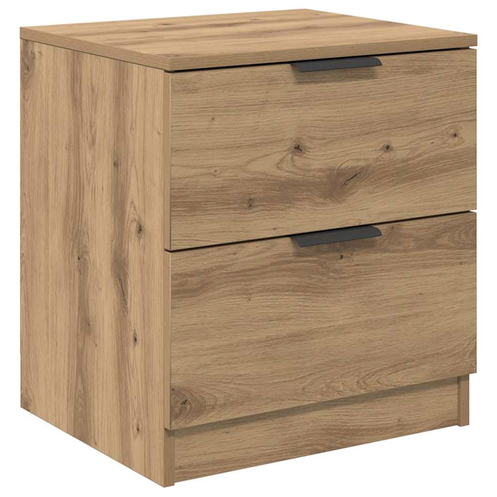 Bedside Cabinet with Drawer 2 pcs Artisan Oak 45 x 39 x 50cm