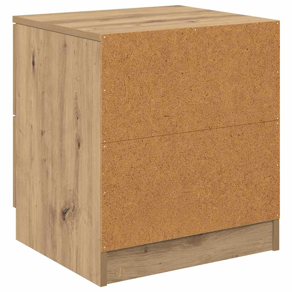 Bedside Cabinet with Drawer 2 pcs Artisan Oak 45 x 39 x 50cm