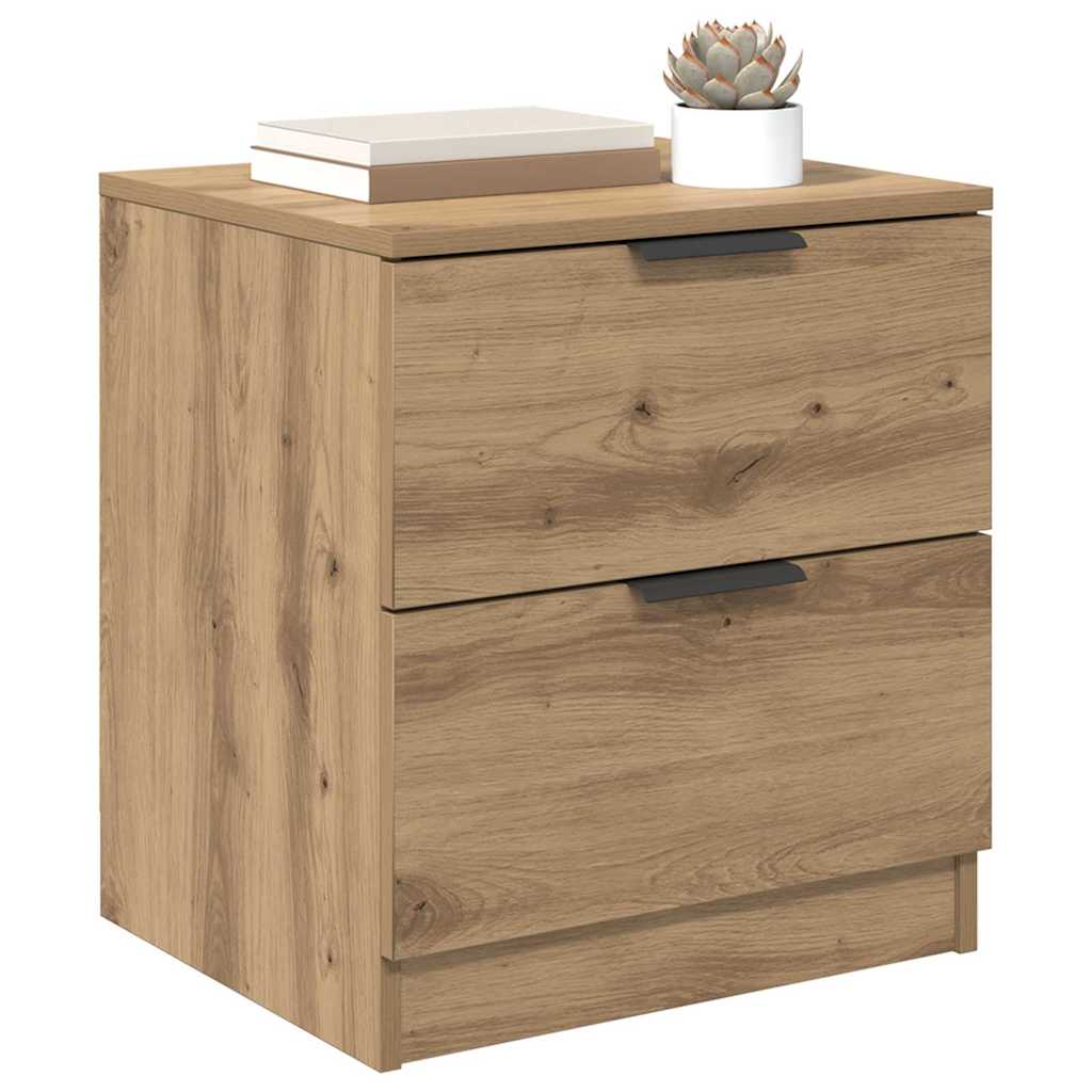 Bedside Cabinet with Drawer 2 pcs Artisan Oak 45 x 39 x 50cm
