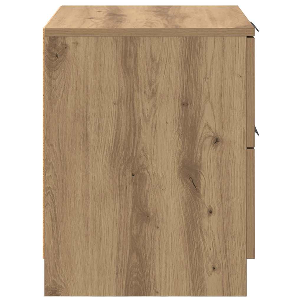 Bedside Cabinet with Drawer 2 pcs Artisan Oak 45 x 39 x 50cm