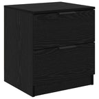 Bedside Cabinet 2 pcs Black Oak 45 x 39 x 50cm Engineered Wood