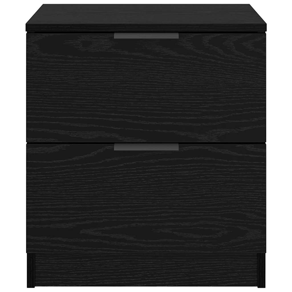 Bedside Cabinet 2 pcs Black Oak 45 x 39 x 50cm Engineered Wood