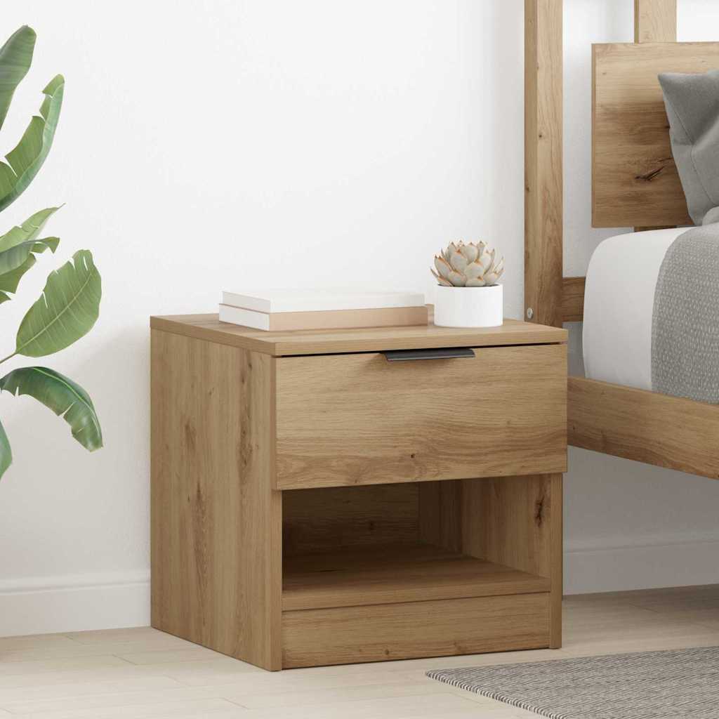 Bed Cabinet 2 pcs Artisan Oak 40 x 39 x 40cm Engineered Wood