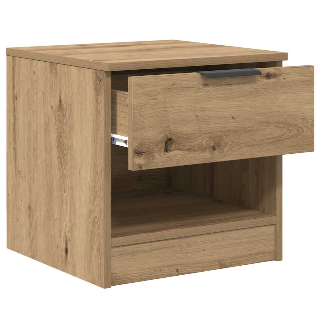 Bed Cabinet 2 pcs Artisan Oak 40 x 39 x 40cm Engineered Wood