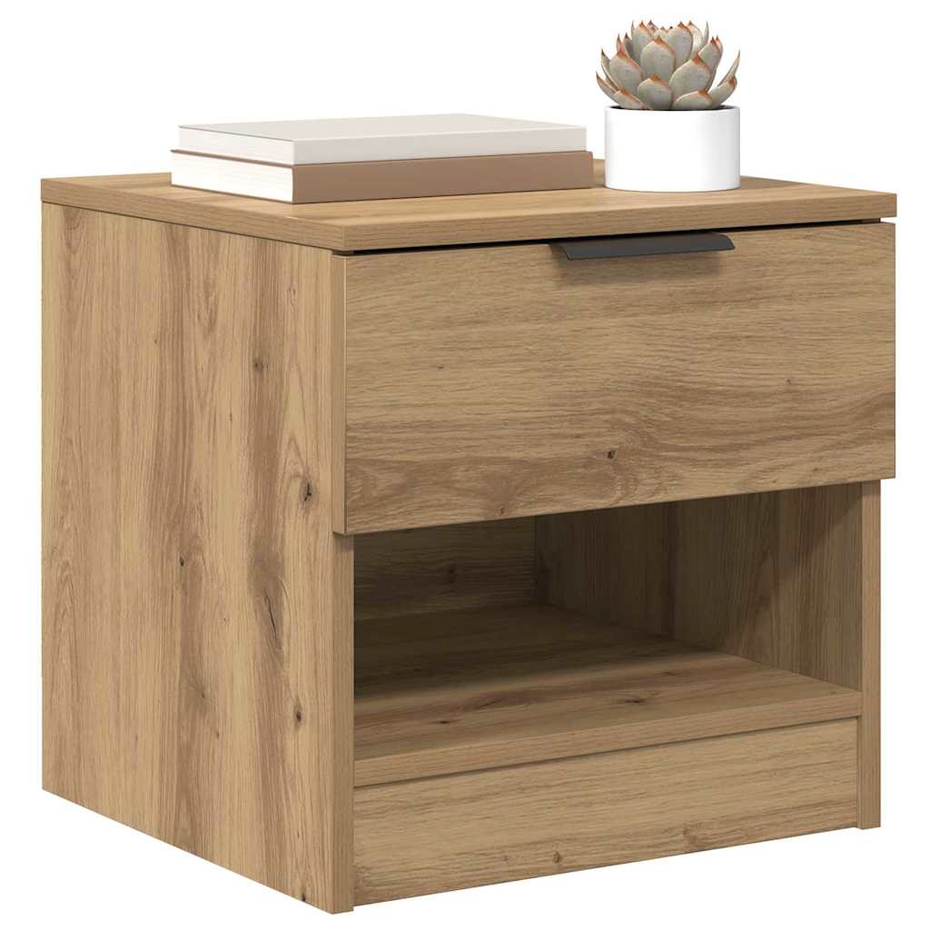 Bed Cabinet 2 pcs Artisan Oak 40 x 39 x 40cm Engineered Wood