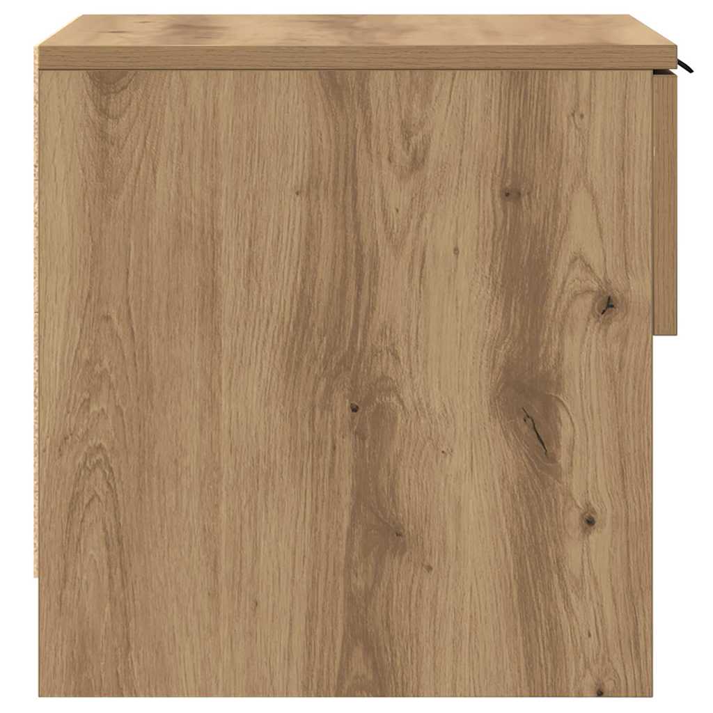 Bed Cabinet 2 pcs Artisan Oak 40 x 39 x 40cm Engineered Wood