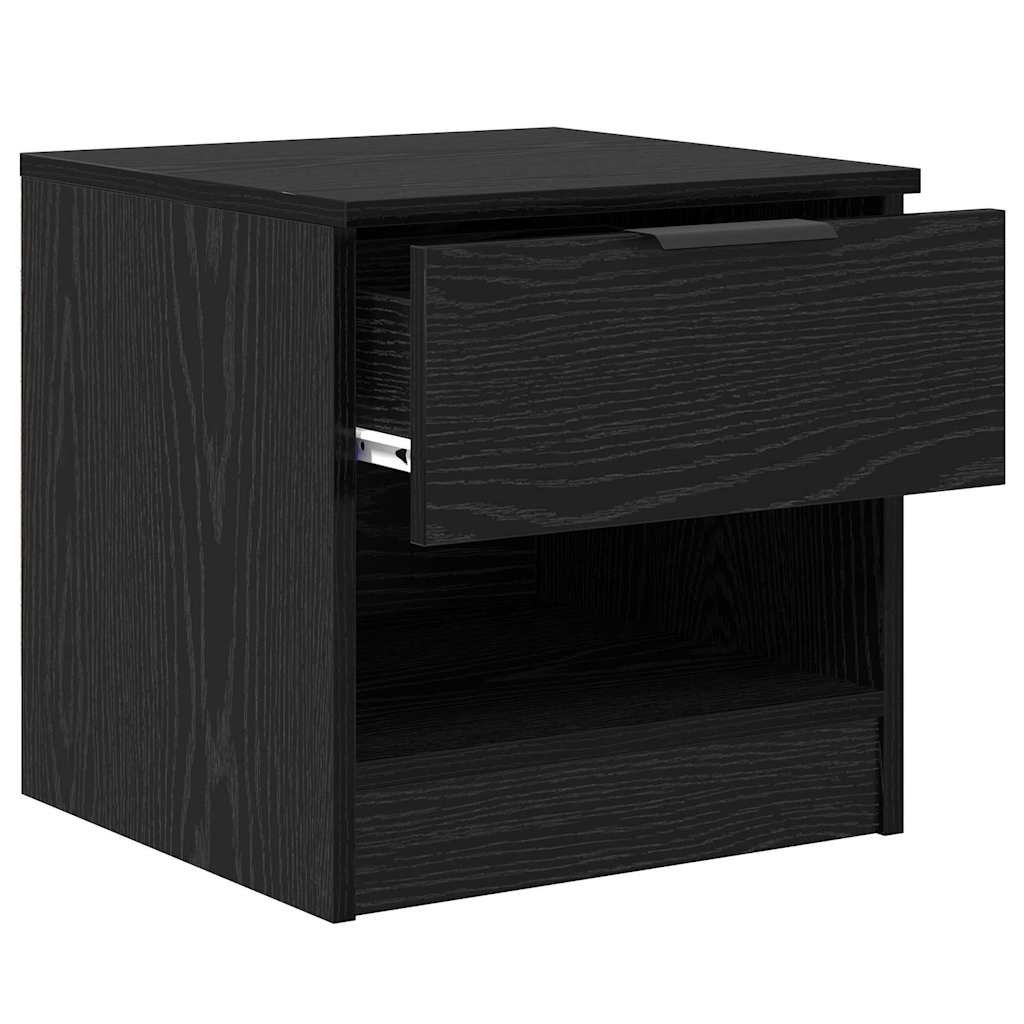 Bed Cabinet 2 pcs Black Oak 40 x 39 x 40cm Engineered Wood