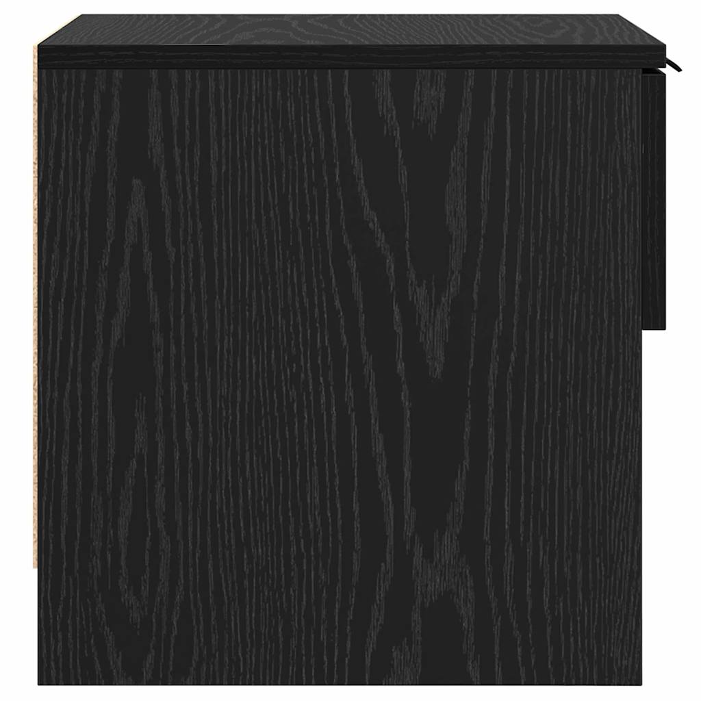 Bed Cabinet 2 pcs Black Oak 40 x 39 x 40cm Engineered Wood