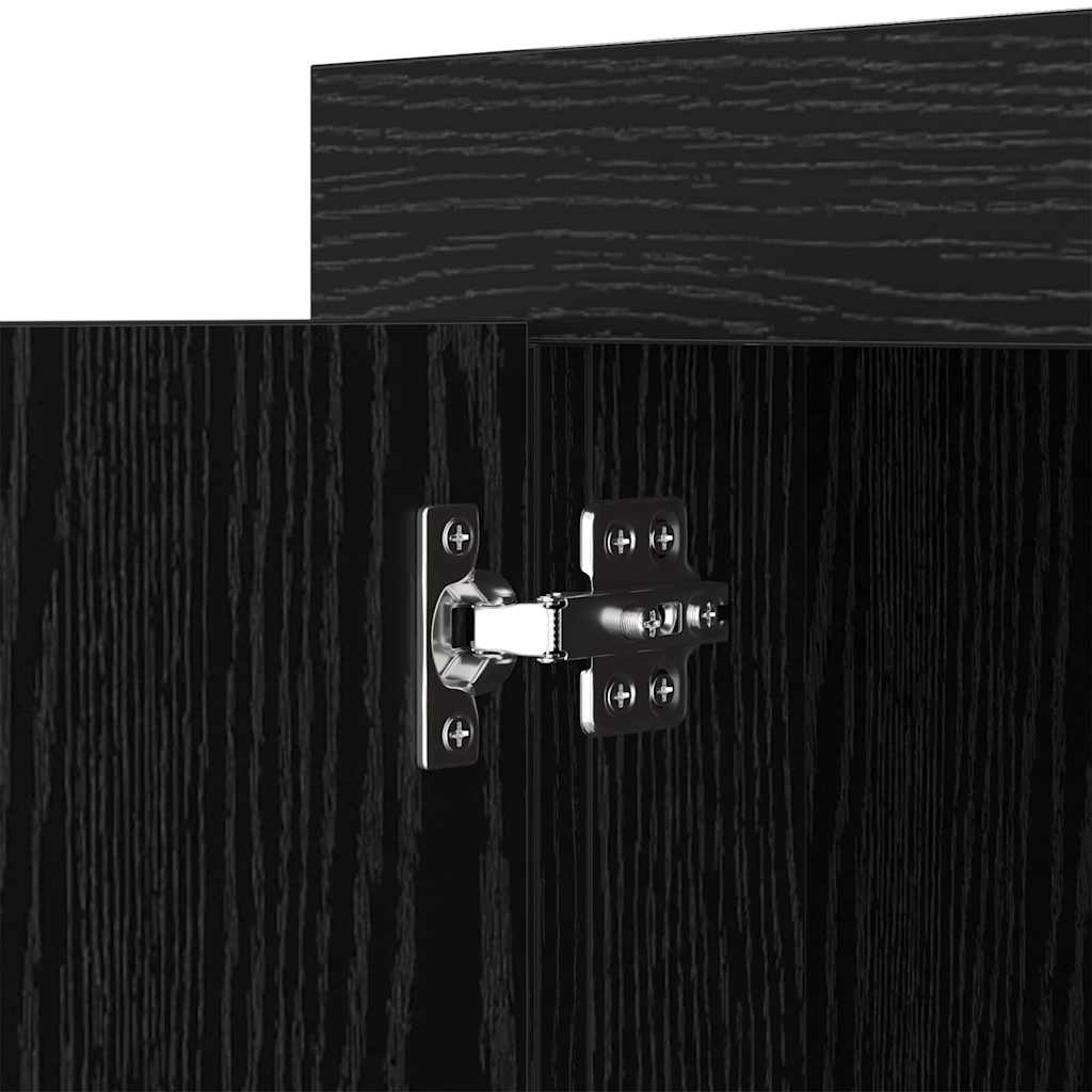 Sideboard Black Oak 80 x 40 x 75 cm Engineered Wood