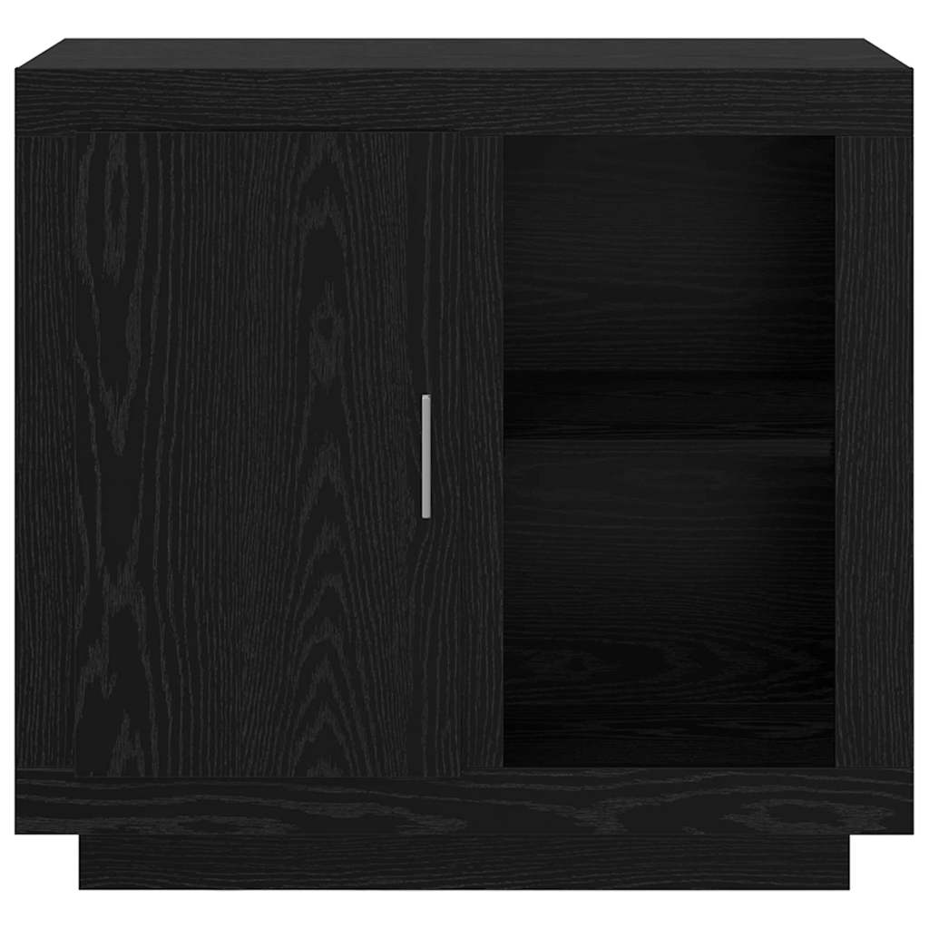 Sideboard Black Oak 80 x 40 x 75 cm Engineered Wood