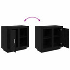 Sideboard Black Oak 80 x 40 x 75 cm Engineered Wood