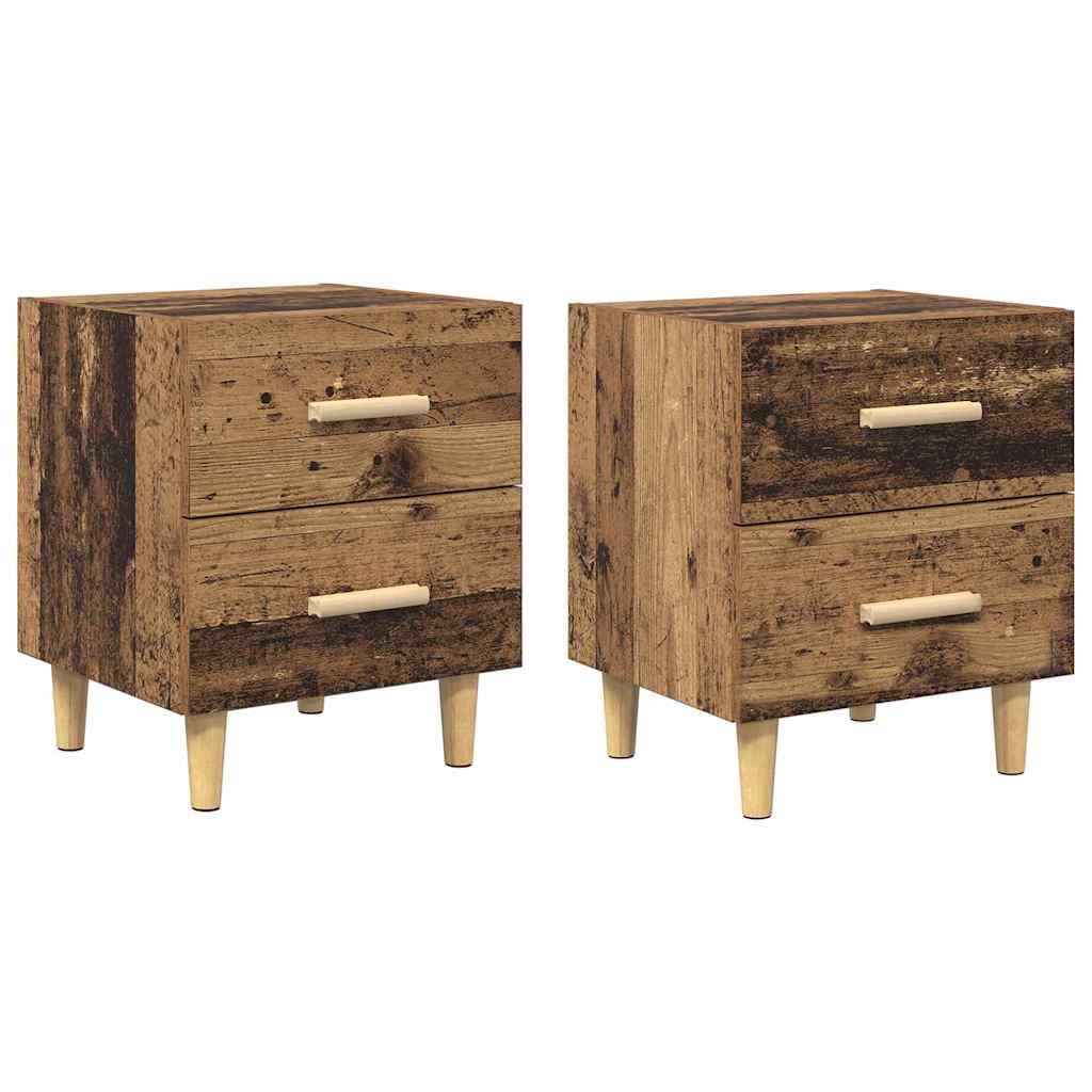 Bed Cabinet 2 pcs Old Wood 40 x 35 x 47.5cm Engineered Wood