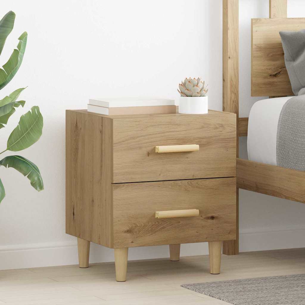 Bed Cabinet 2 pcs Artisan Oak 40 x 35 x 47.5cm Engineered Wood