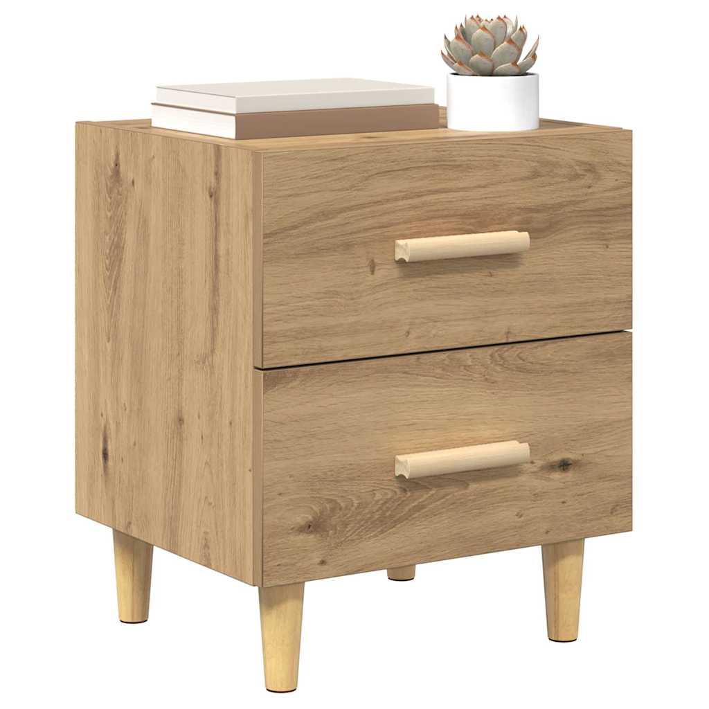 Bed Cabinet 2 pcs Artisan Oak 40 x 35 x 47.5cm Engineered Wood