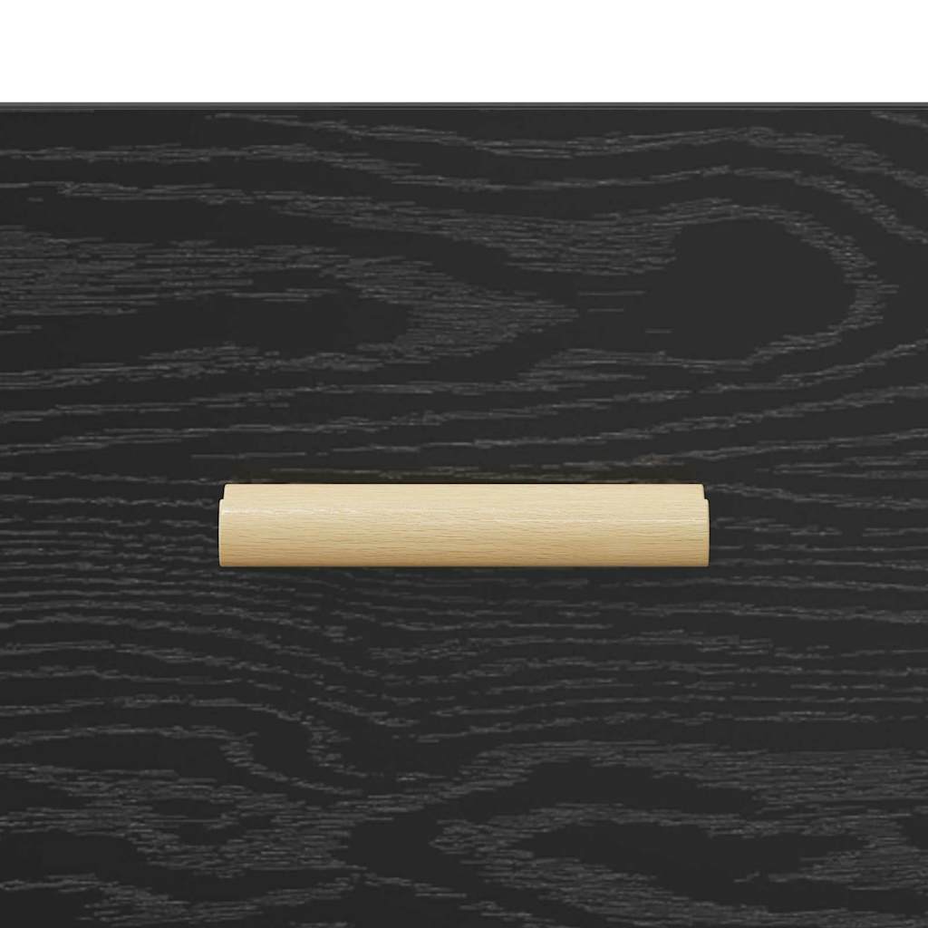 Bed Cabinet Black Oak 40 x 35 x 47.5cm Engineered Wood