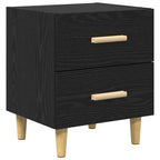 Bed Cabinet Black Oak 40 x 35 x 47.5cm Engineered Wood