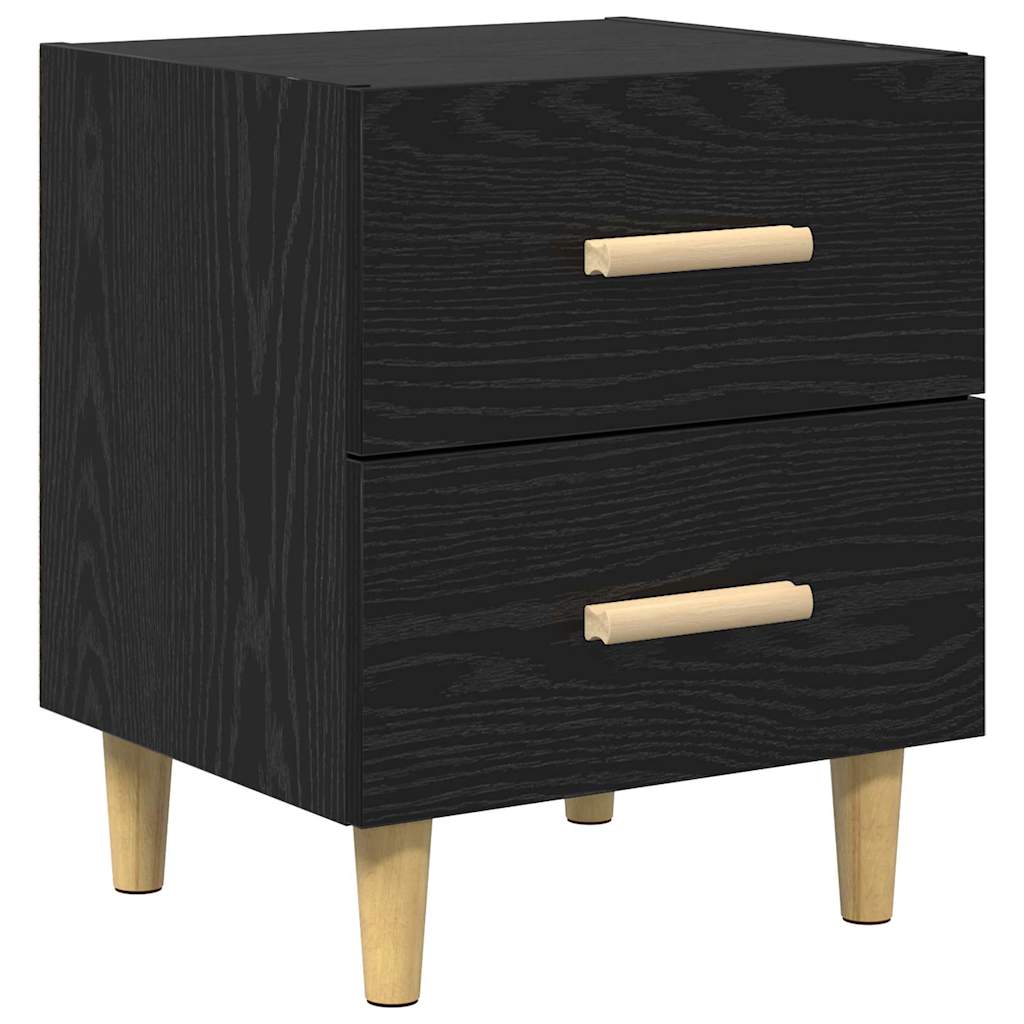 Bed Cabinet Black Oak 40 x 35 x 47.5cm Engineered Wood