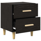 Bed Cabinet Black Oak 40 x 35 x 47.5cm Engineered Wood