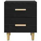Bed Cabinet Black Oak 40 x 35 x 47.5cm Engineered Wood