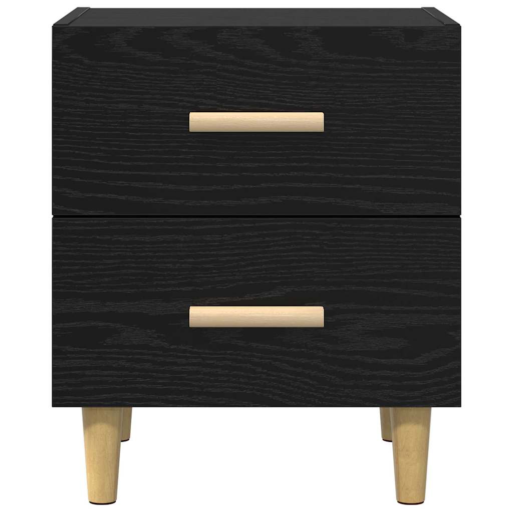 Bed Cabinet Black Oak 40 x 35 x 47.5cm Engineered Wood