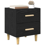 Bed Cabinet Black Oak 40 x 35 x 47.5cm Engineered Wood