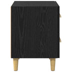 Bed Cabinet Black Oak 40 x 35 x 47.5cm Engineered Wood