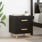 Bed Cabinet 2 pcs Black Oak 40 x 35 x 47.5cm Engineered Wood