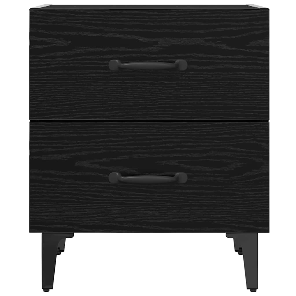 Bed Cabinet Black Oak 40 x 35 x 47.5 cm Engineered Wood
