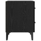 Bed Cabinet Black Oak 40 x 35 x 47.5 cm Engineered Wood
