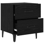 Bed Cabinet 2 pcs Black Oak 40 x 35 x 47.5 cm Engineered Wood