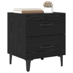 Bed Cabinet 2 pcs Black Oak 40 x 35 x 47.5 cm Engineered Wood